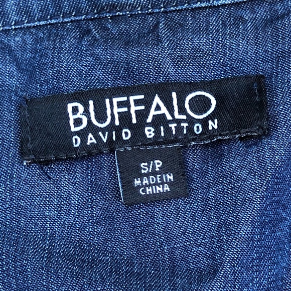 BUFFALO David Button Chambray Vest - Picture 8 of 11